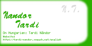 nandor tardi business card