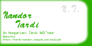 nandor tardi business card